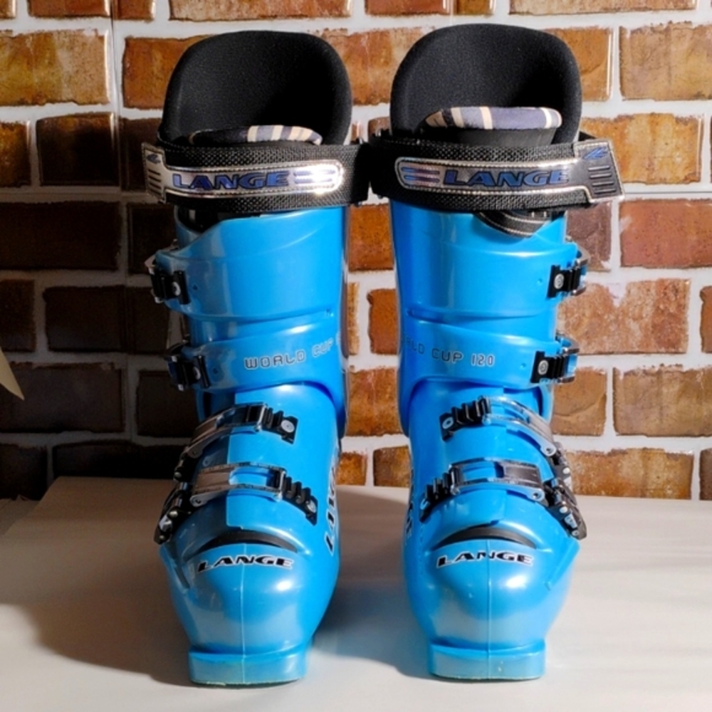 Lange World Cup 120 Crazy Blue Ski Boots Size11.5
